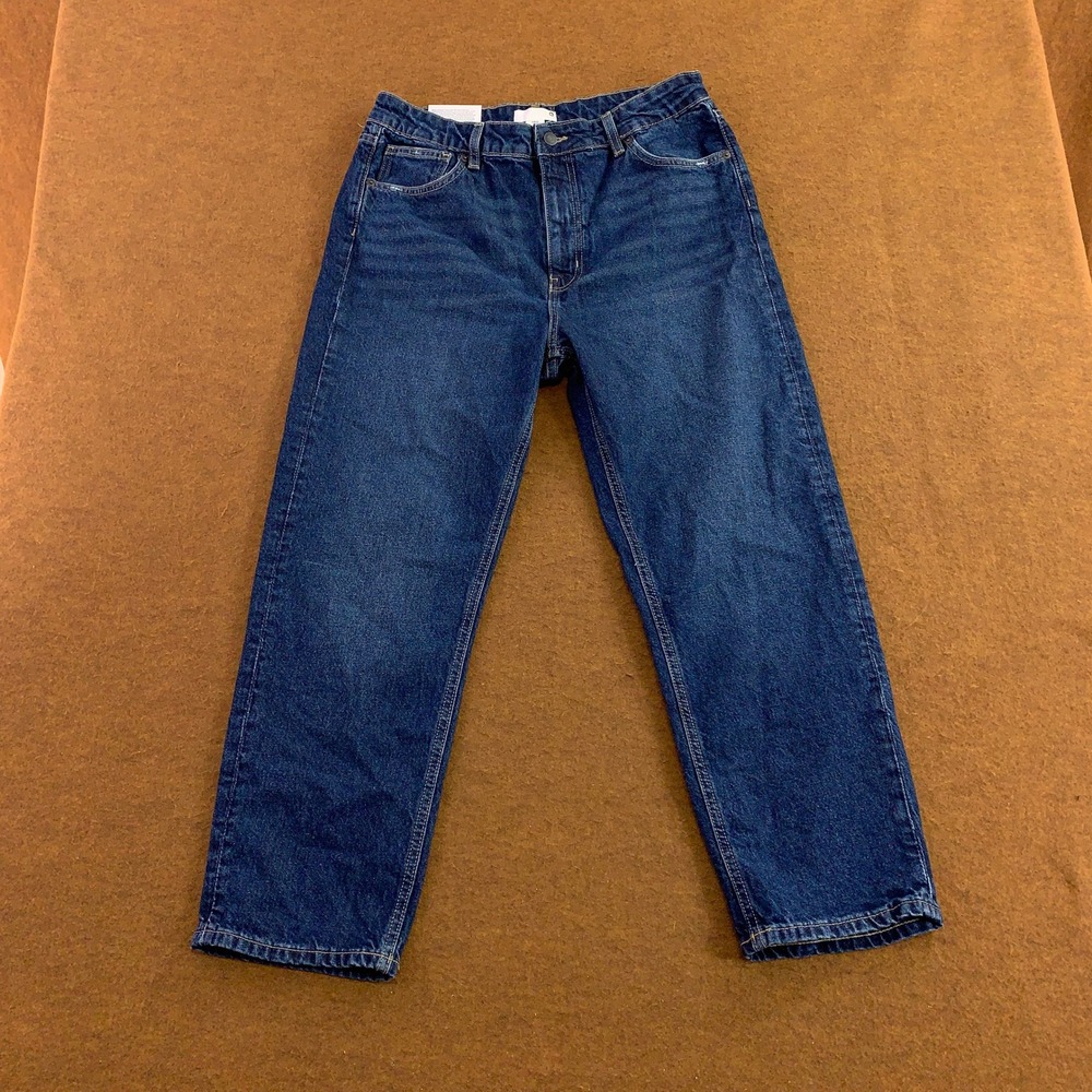 H&M Womens 12 Blue Slim High Waist Ankle Length Denim Jeans NWT